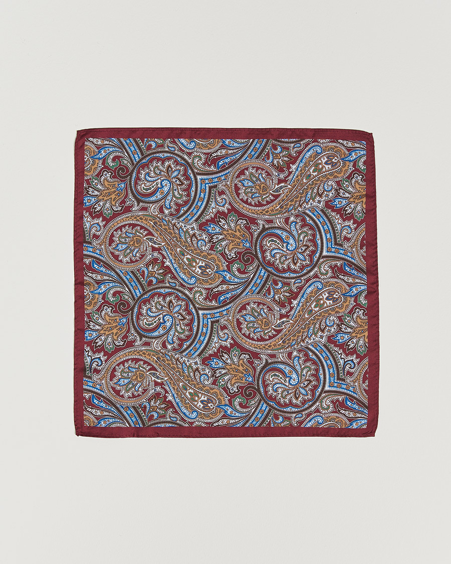 Herre | Amanda Christensen Box Set Silk 8 cm Paisley Tie And Pocket Square Wine | Amanda Christensen | Box Set Silk 8 cm Paisley Tie And Pocket Square Wine