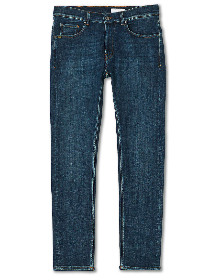 Herre | Jeans | Tiger of Sweden | Leon Hawk Eye Superstretch Jeans Royal Blue
