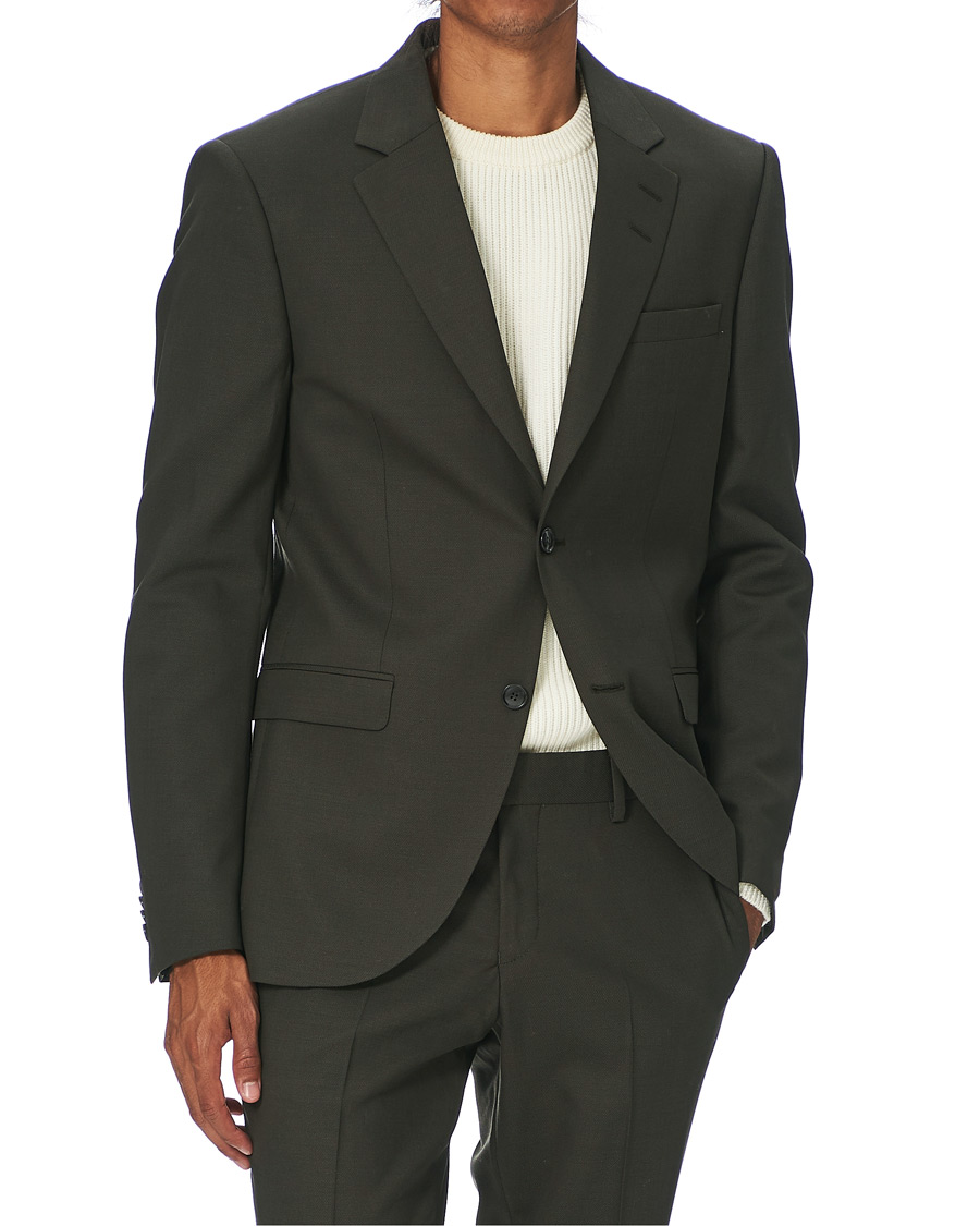 Herre | Dressjakker | Tiger of Sweden | Jamonte Wool Suit Blazer Olive Extreme