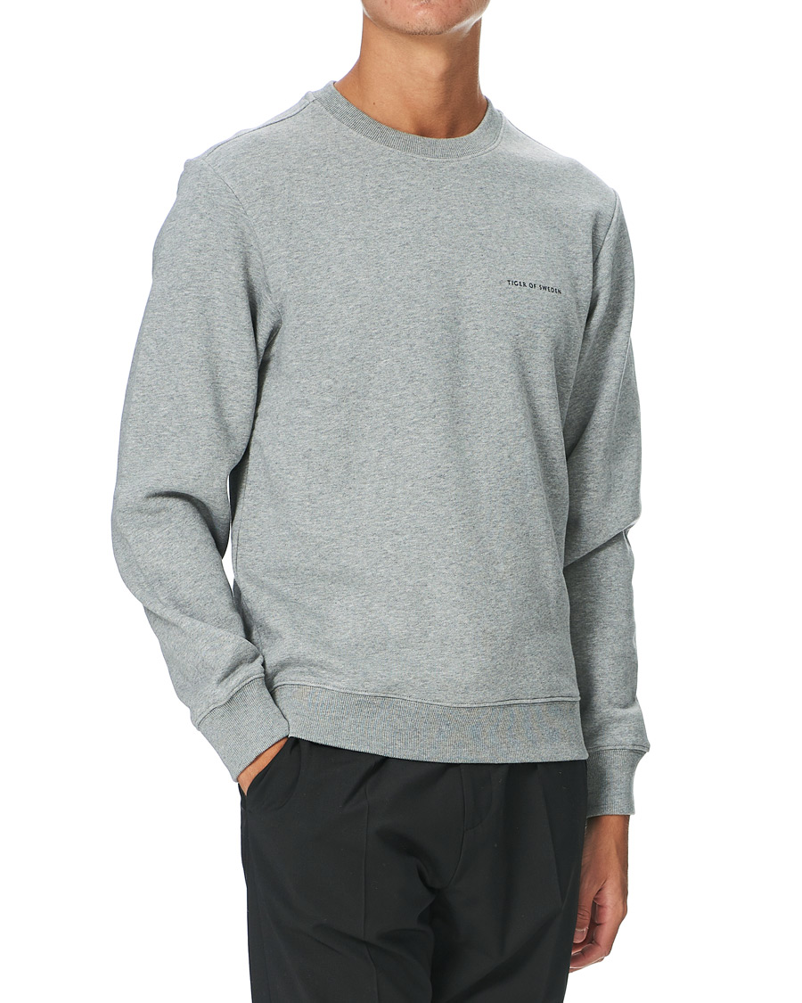 Herre | Gensere | Tiger of Sweden | Emerson Cotton Sweatshirt Mid Grey Mel