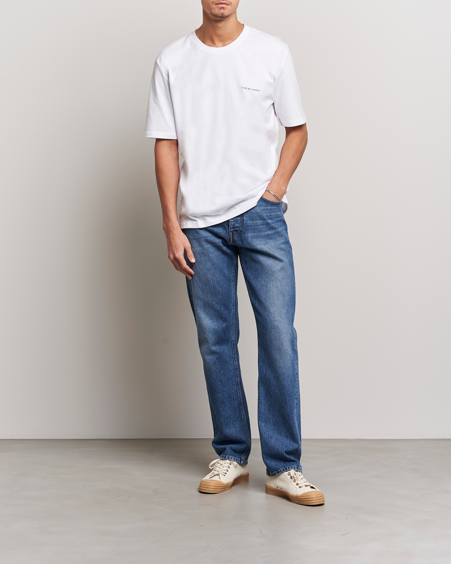 Herre | T-Shirts | Tiger of Sweden | Pro Cotton Logo Tee Bright White