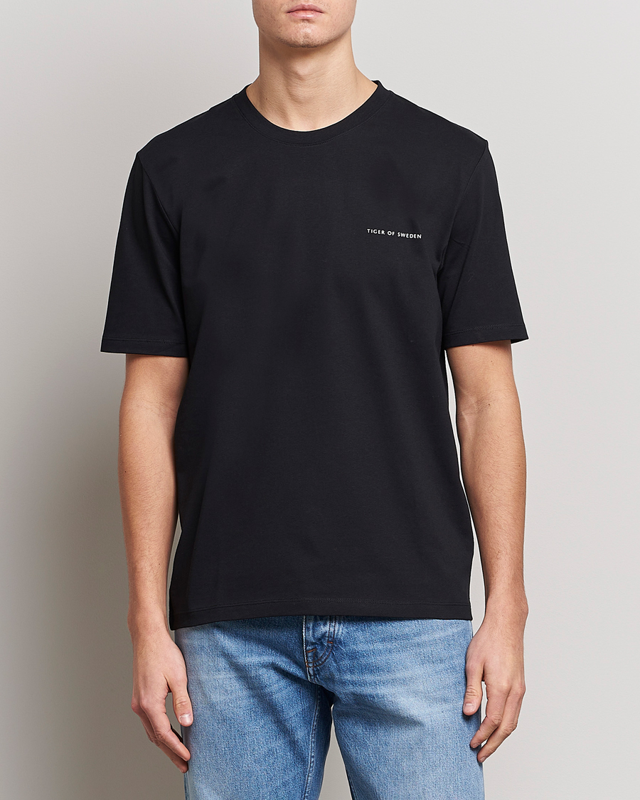 Herre | T-Shirts | Tiger of Sweden | Pro Cotton Logo Tee Black