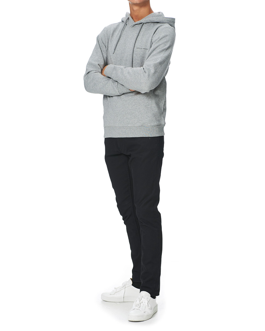 Herre | Gensere | Tiger of Sweden | Dominick Cotton Hoodie Mid Grey Mel