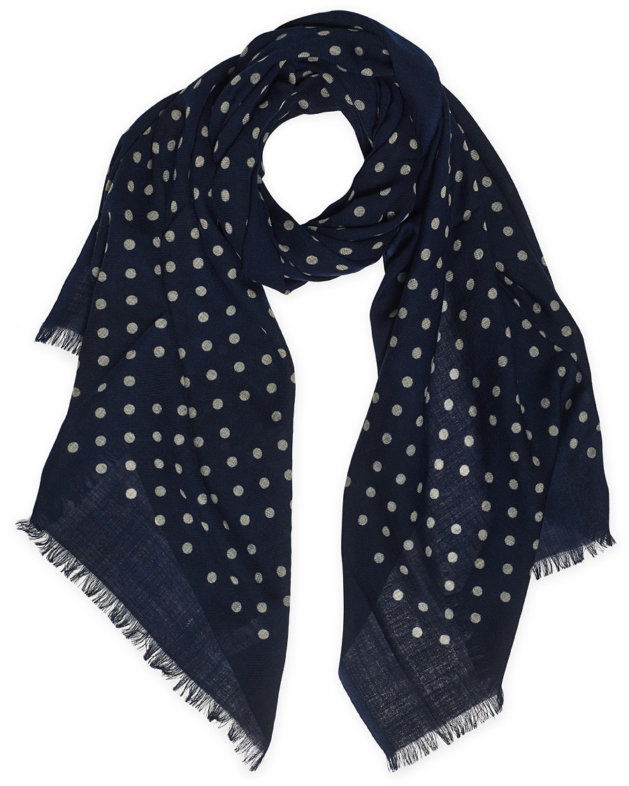 Herre | Altea Printed Dots Scarf Navy | Altea | Printed Dots Scarf Navy
