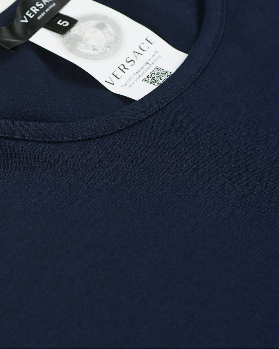 Herre | T-Shirts | Versace | Medusa Long Sleeve Tee Navy