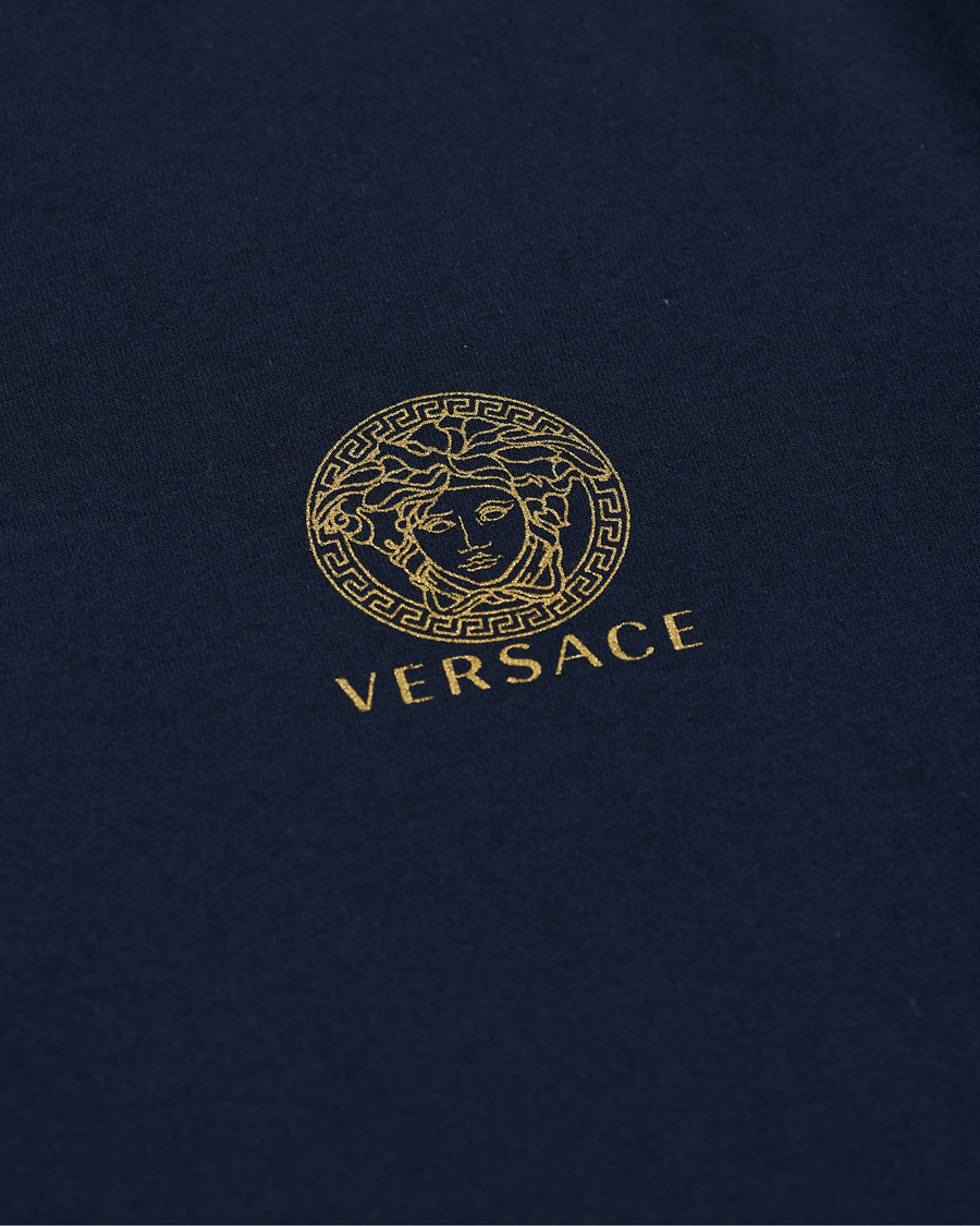 Herre | T-Shirts | Versace | Medusa Long Sleeve Tee Navy