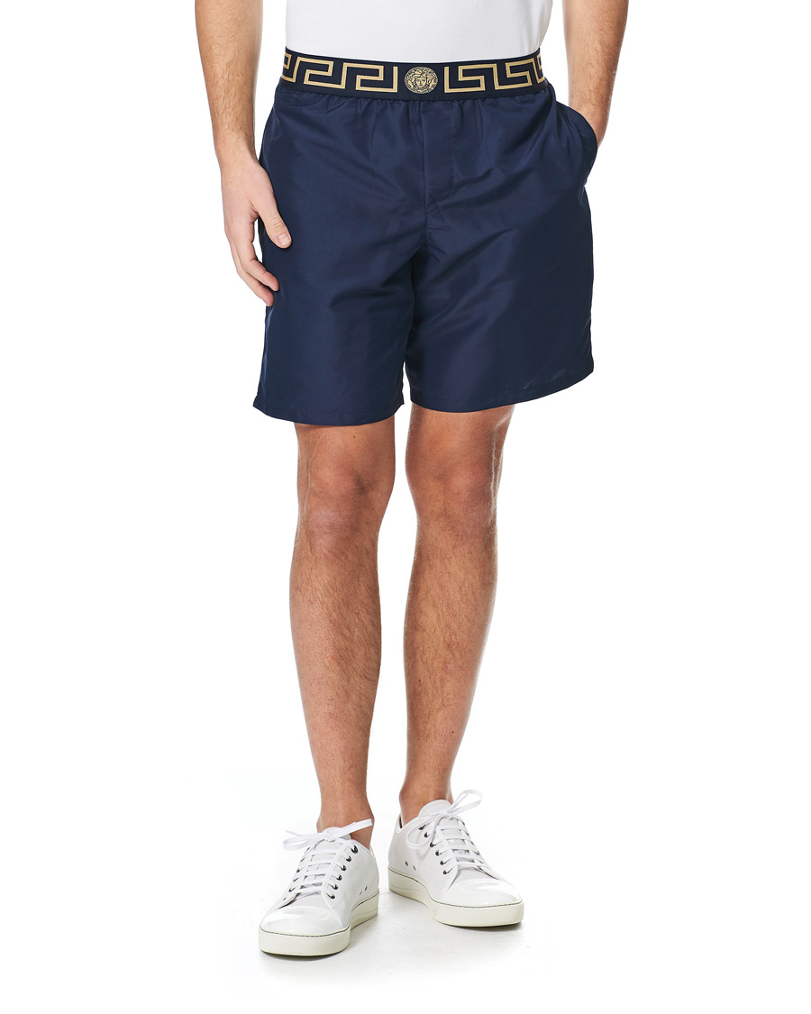 Herre | Badeshorts | Versace | Greca Border Swim Trunks Navy