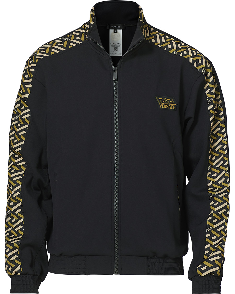 Herre | Gensere | Versace | Monogram Zip Sweater Black