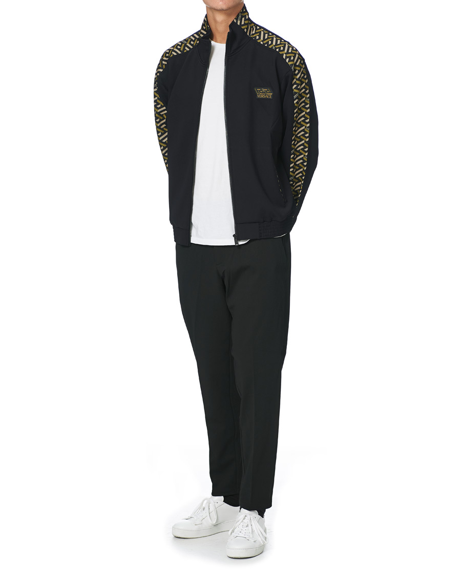 Herre | Gensere | Versace | Monogram Zip Sweater Black