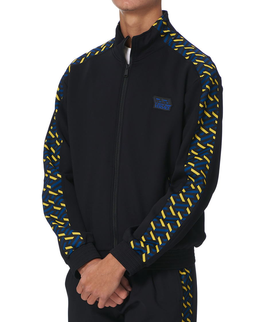 Herre | Gensere | Versace | Monogram Zip Sweater Navy