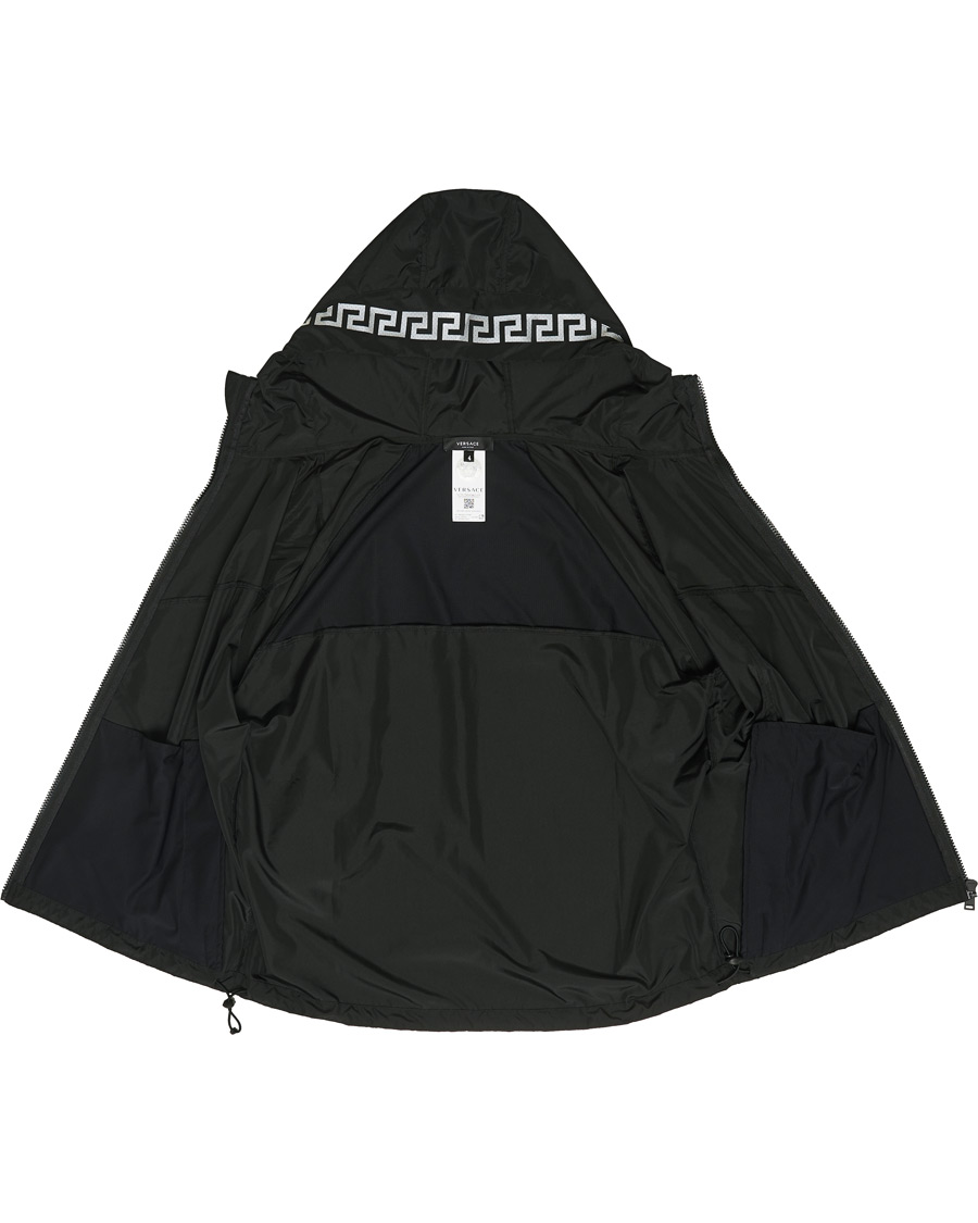 Herre | Jakker | Versace | Monogram Hooded Jacket Black