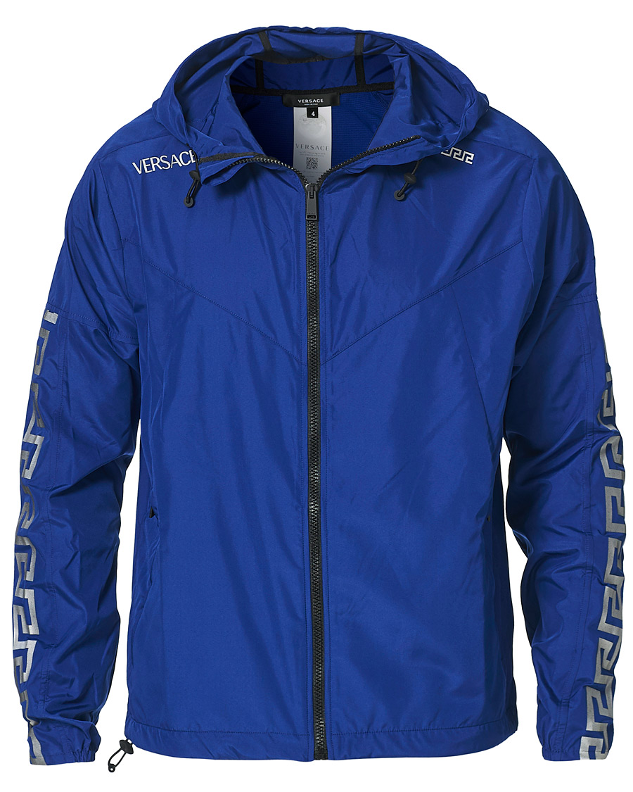 Herre | Jakker | Versace | Monogram Hooded Jacket Lapis