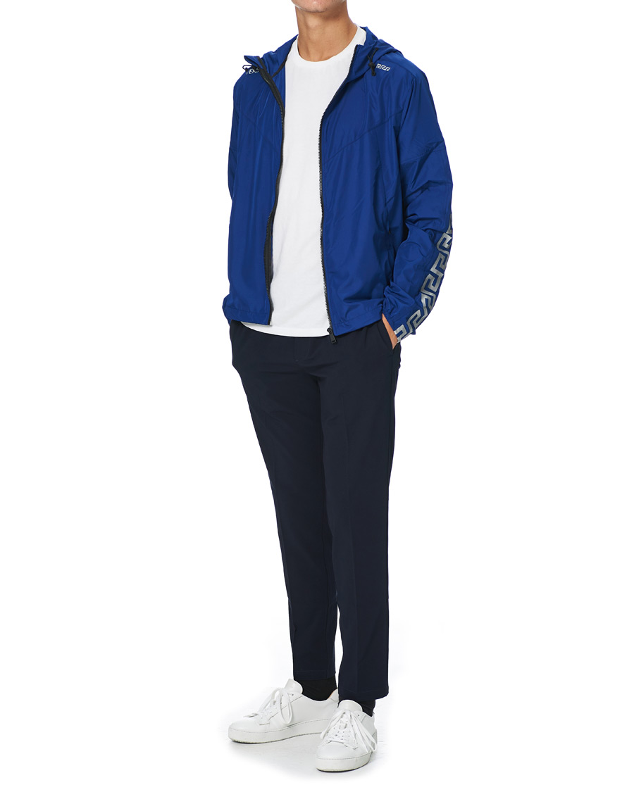 Herre | Jakker | Versace | Monogram Hooded Jacket Lapis