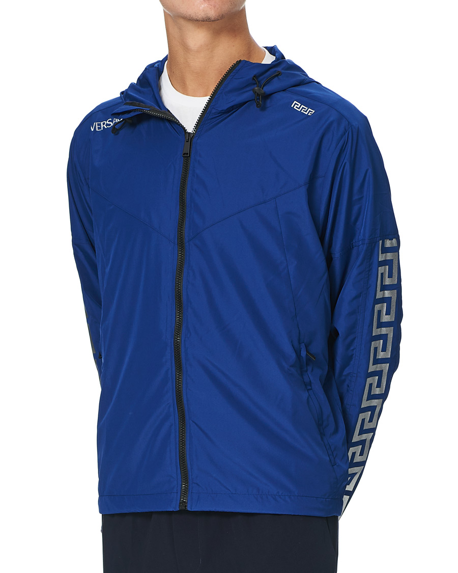 Herre | Jakker | Versace | Monogram Hooded Jacket Lapis