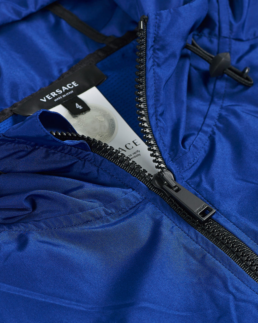 Herre | Jakker | Versace | Monogram Hooded Jacket Lapis