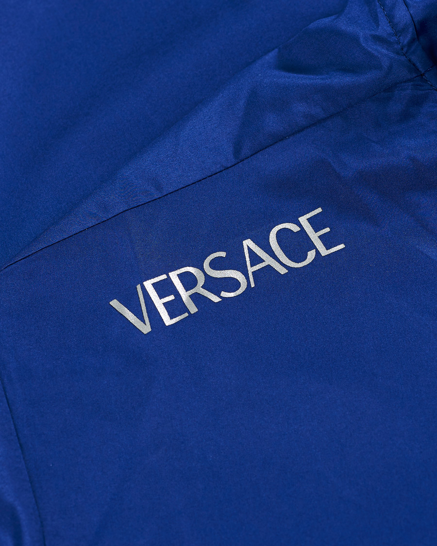 Herre | Jakker | Versace | Monogram Hooded Jacket Lapis