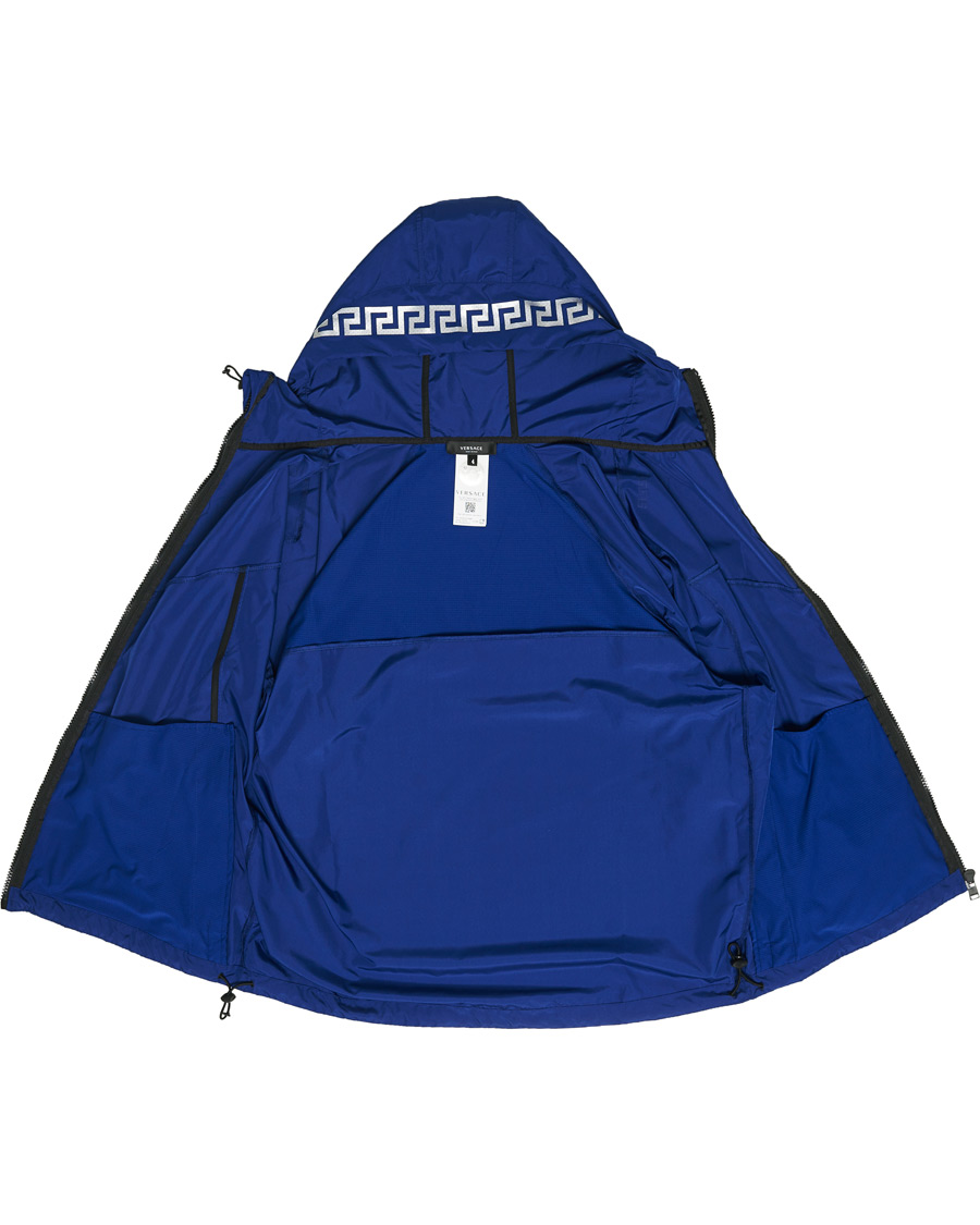 Herre | Jakker | Versace | Monogram Hooded Jacket Lapis