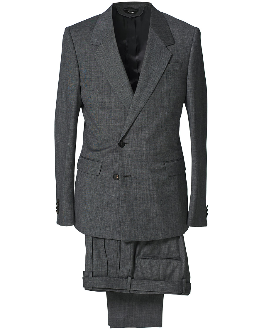 Herre | Dresser | Z Zegna | Recycled Wool Suit Dark Grey