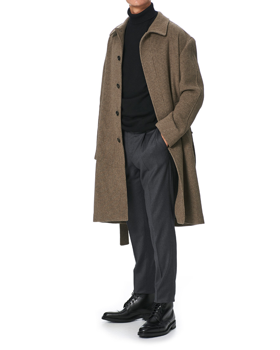 Herre | Jakker | Z Zegna | Belted Wool Coat Brown