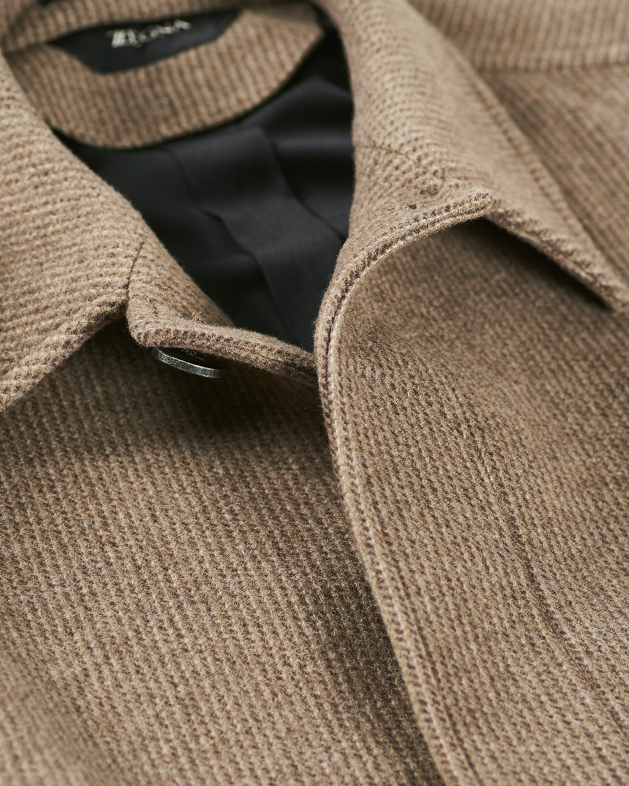 Herre | Jakker | Z Zegna | Belted Wool Coat Brown