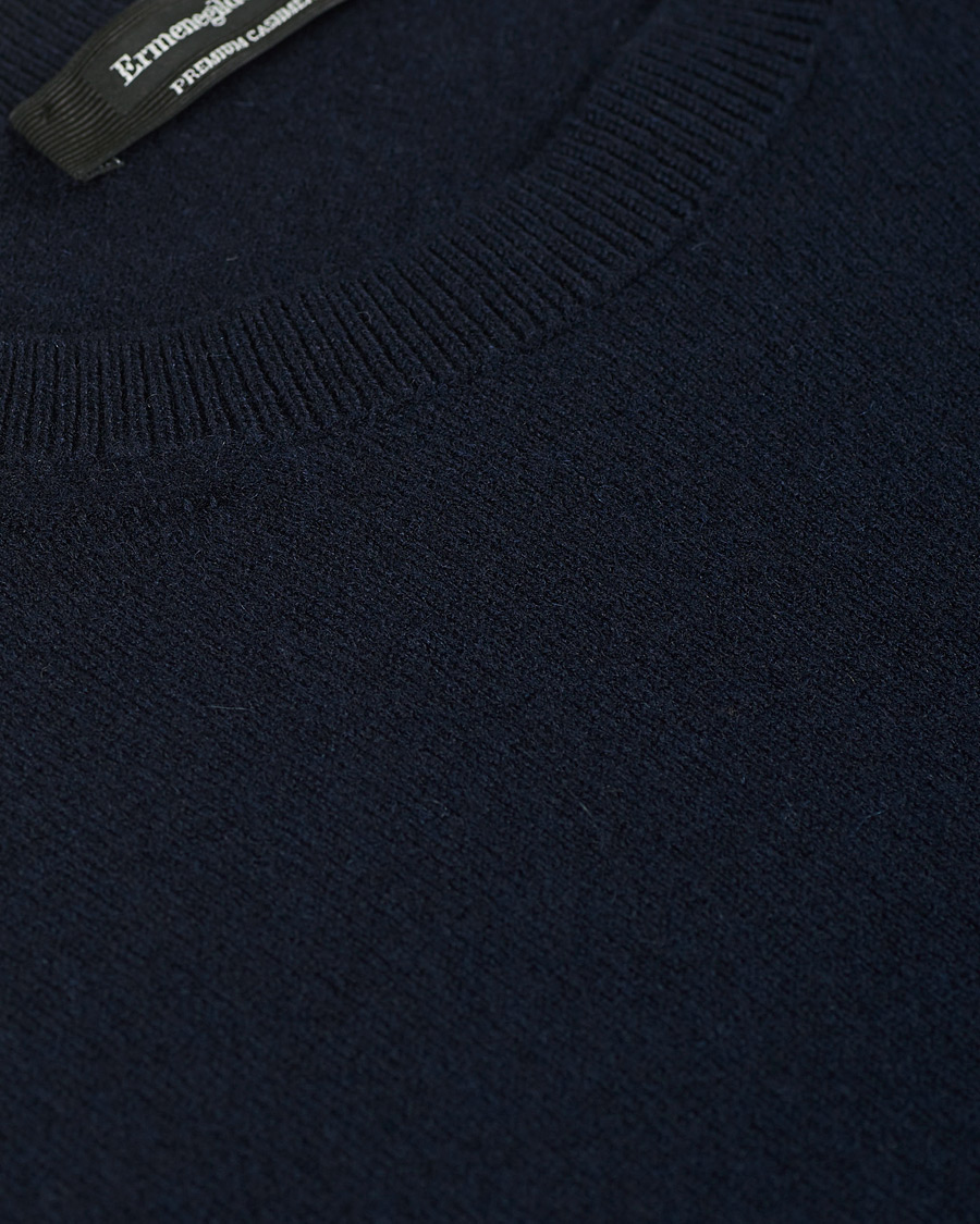 Herre | Gensere | Ermenegildo Zegna | Cashmere Crew Neck Sweater Navy