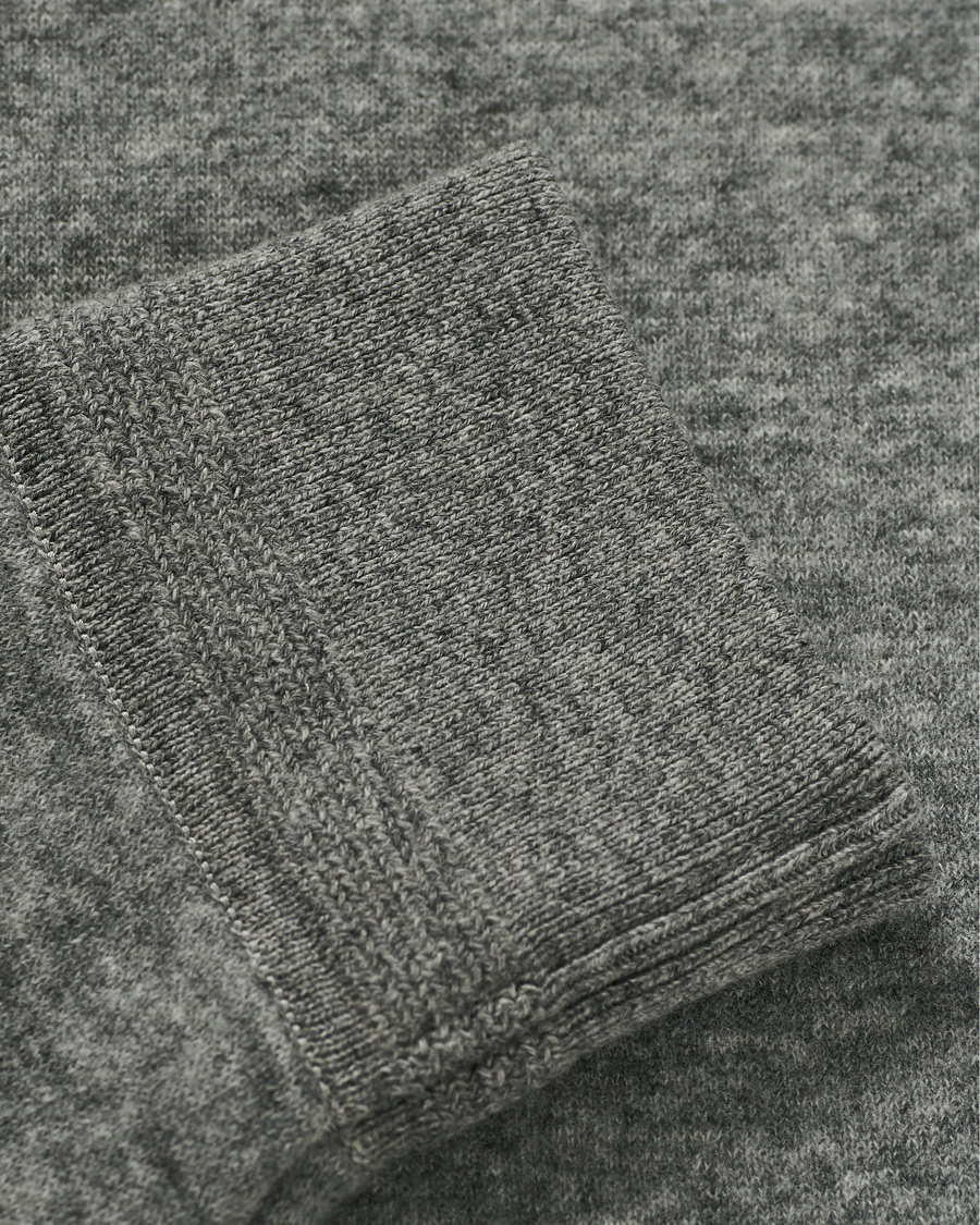 Herre | Gensere | Ermenegildo Zegna | Double Construction Cashmere Sweatshirt Silver Grey