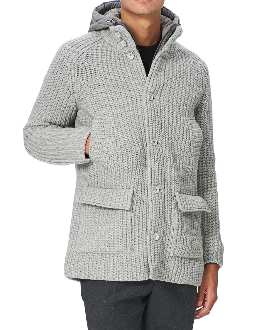Herre | Jakker | Herno | Pep Cardigan Jacket Grey Melange