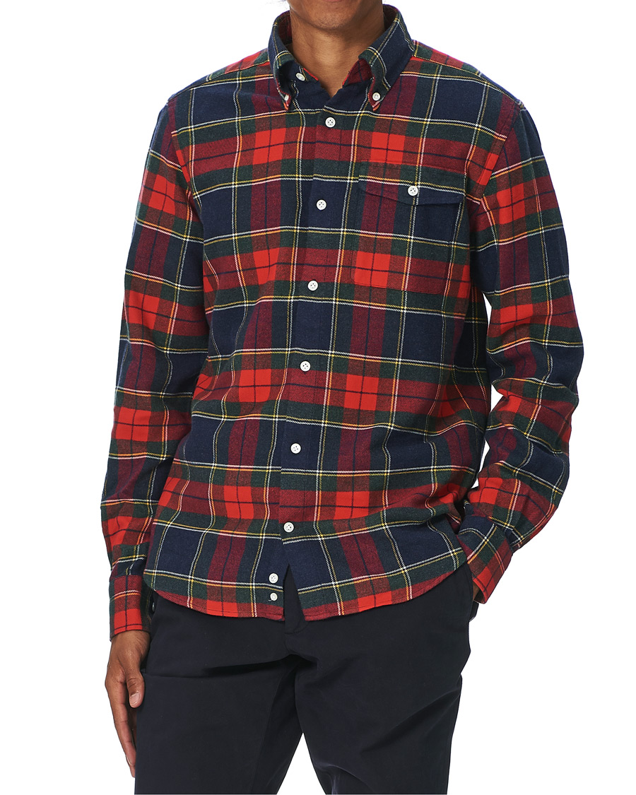 Herre | Skjorter | Morris Heritage | Tartan Button Down Shirt Multi