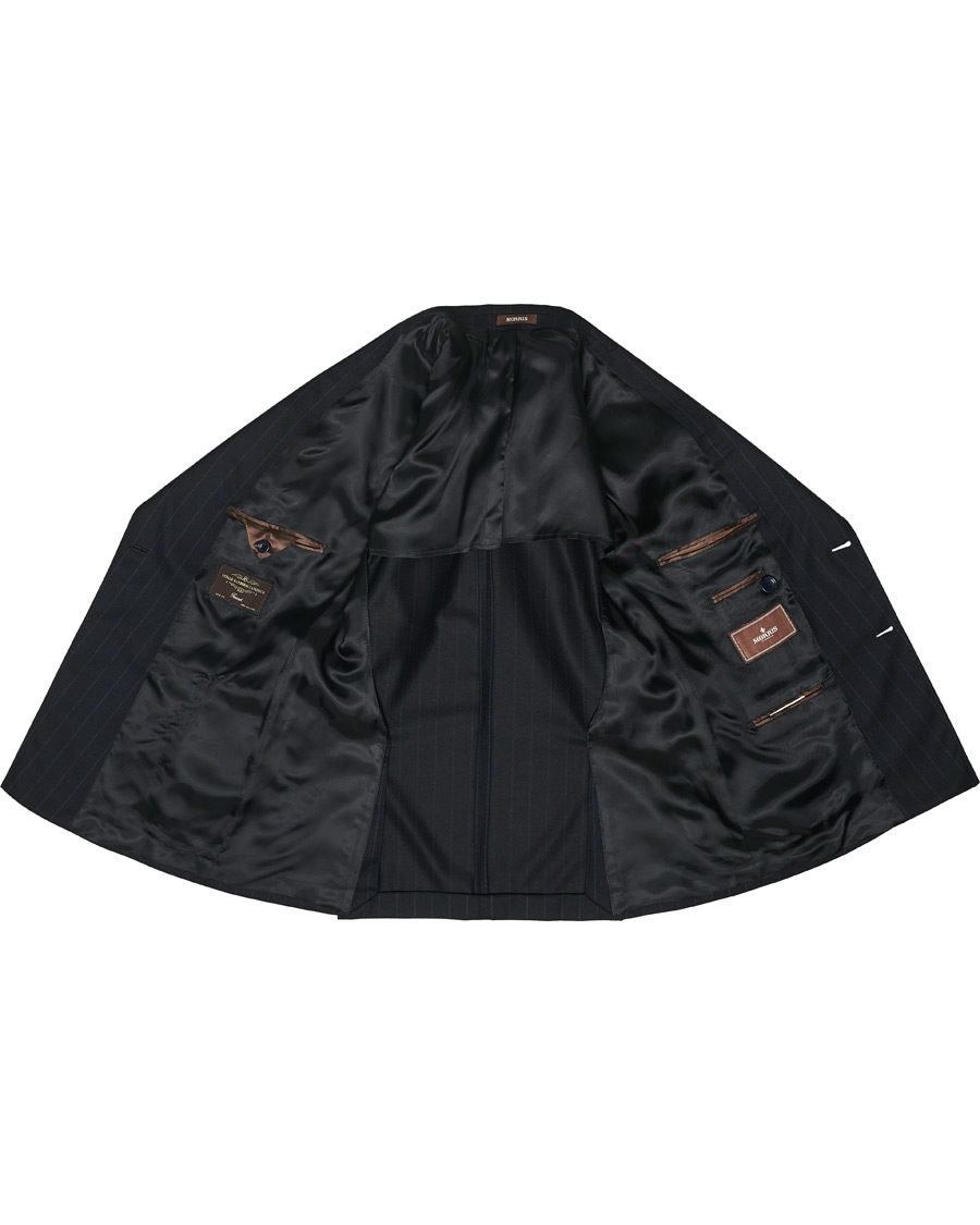 Herre | Dressjakker | Morris Heritage | Pinstripe Double Breasted Suit Blazer Navy