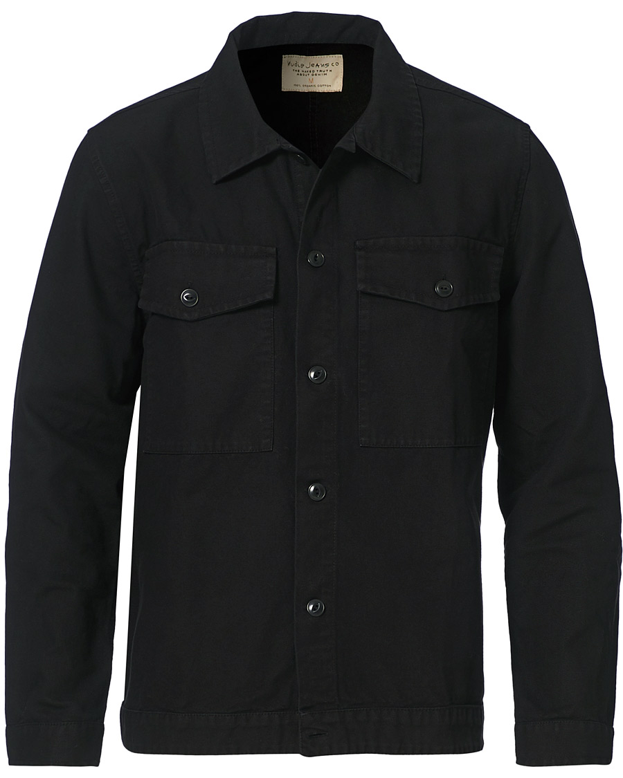 Herre | Nudie Jeans Colin Canvas Overshirt Black | Nudie Jeans | Colin Canvas Overshirt Black