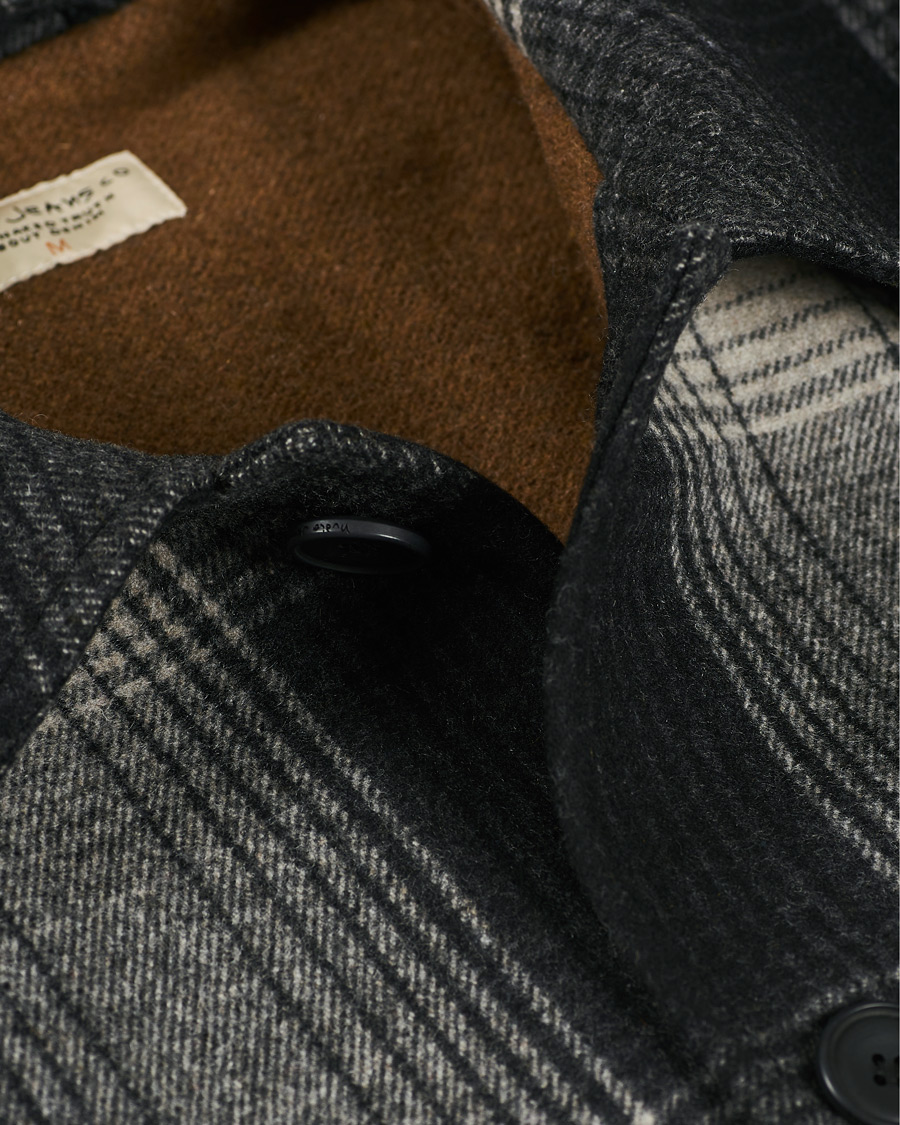 Herre | Jakker | Nudie Jeans | Mangan Shadow Check Lumber Jacket Black/Grey