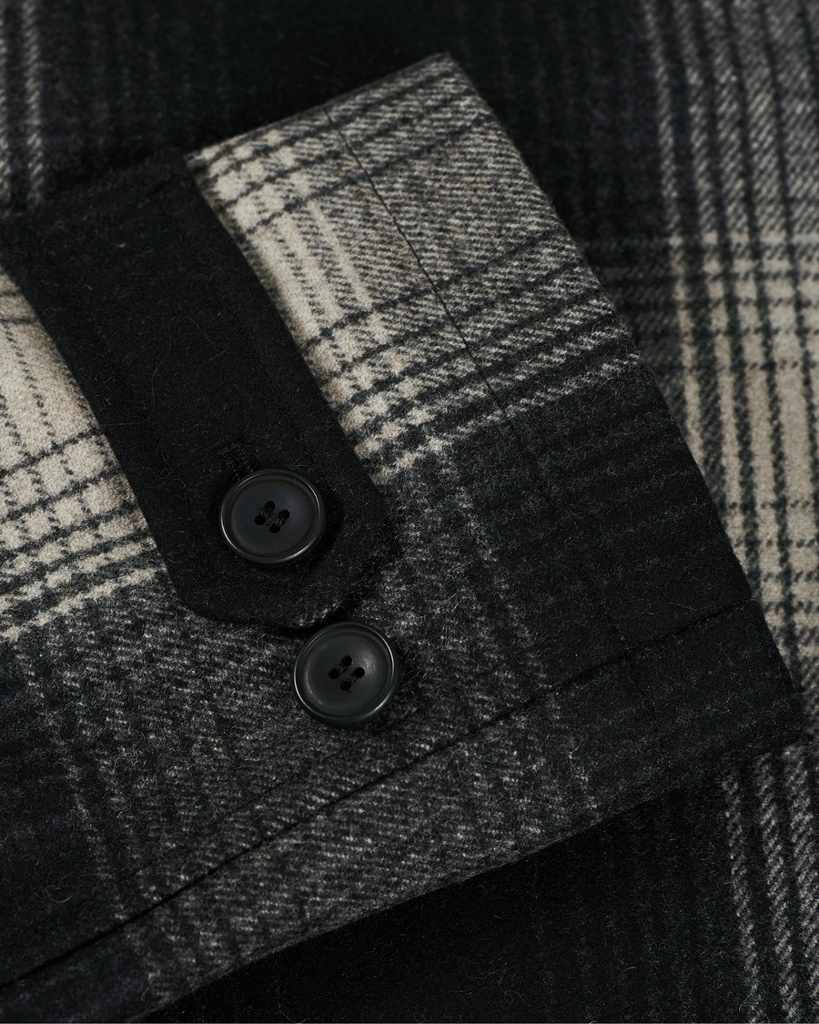 Herre | Jakker | Nudie Jeans | Mangan Shadow Check Lumber Jacket Black/Grey