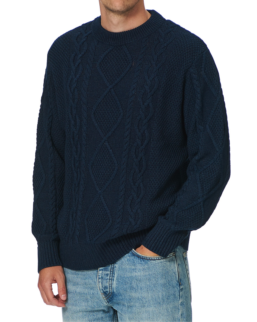 Herre | Gensere | Nudie Jeans | Didrik Braided Sweater Indigo