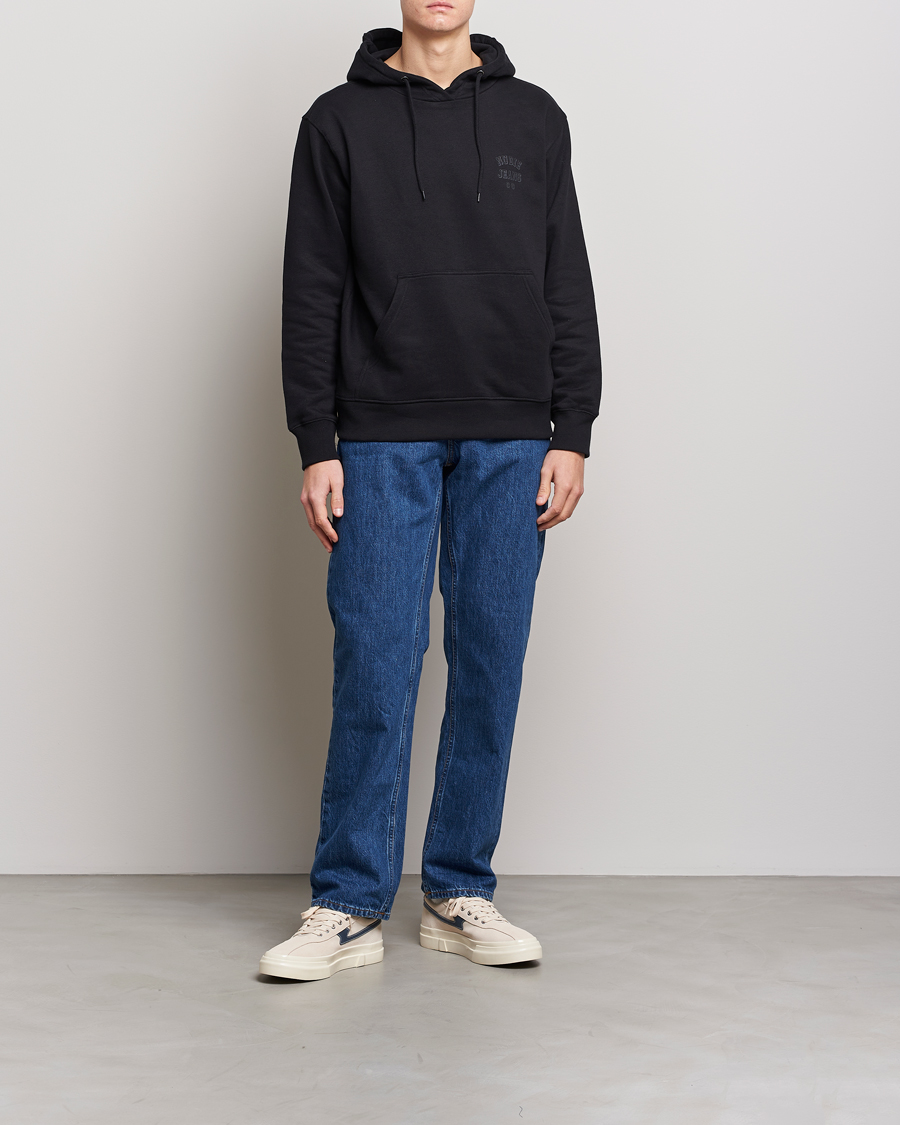 Herre | Gensere | Nudie Jeans | Franke Logo Hoodie Black