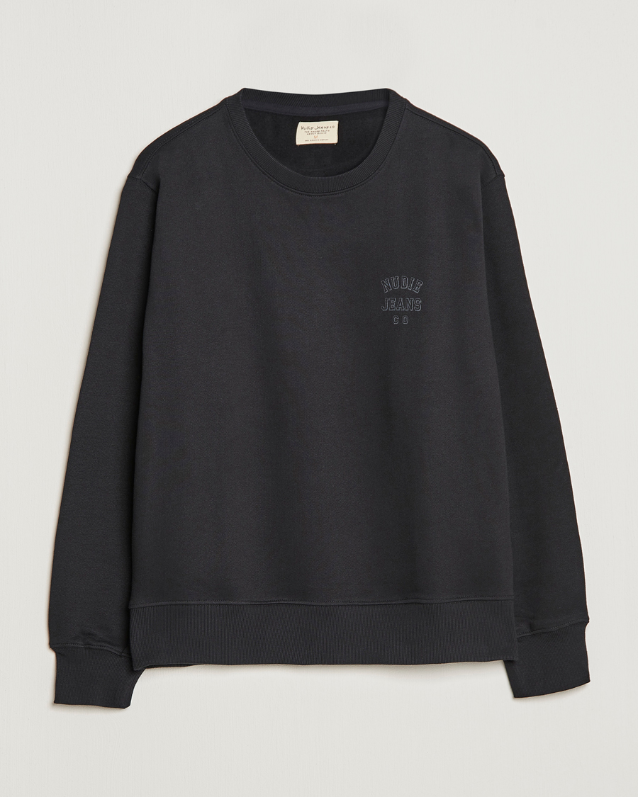 Herre | Gensere | Nudie Jeans | Frasse Logo Sweatshirt Black
