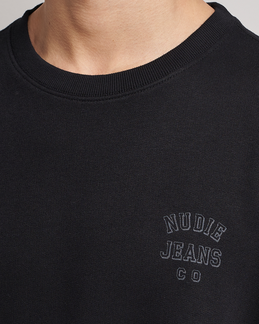 Herre | Gensere | Nudie Jeans | Frasse Logo Sweatshirt Black