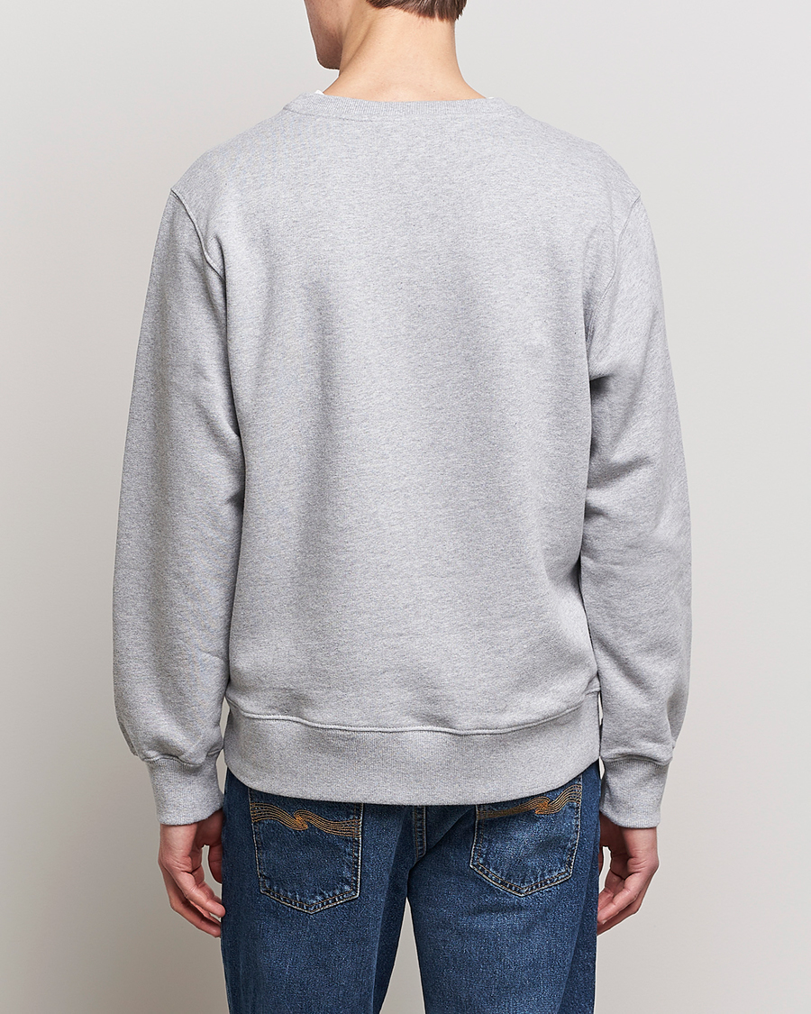 Herre | Gensere | Nudie Jeans | Frasse Logo Sweatshirt Grey melange