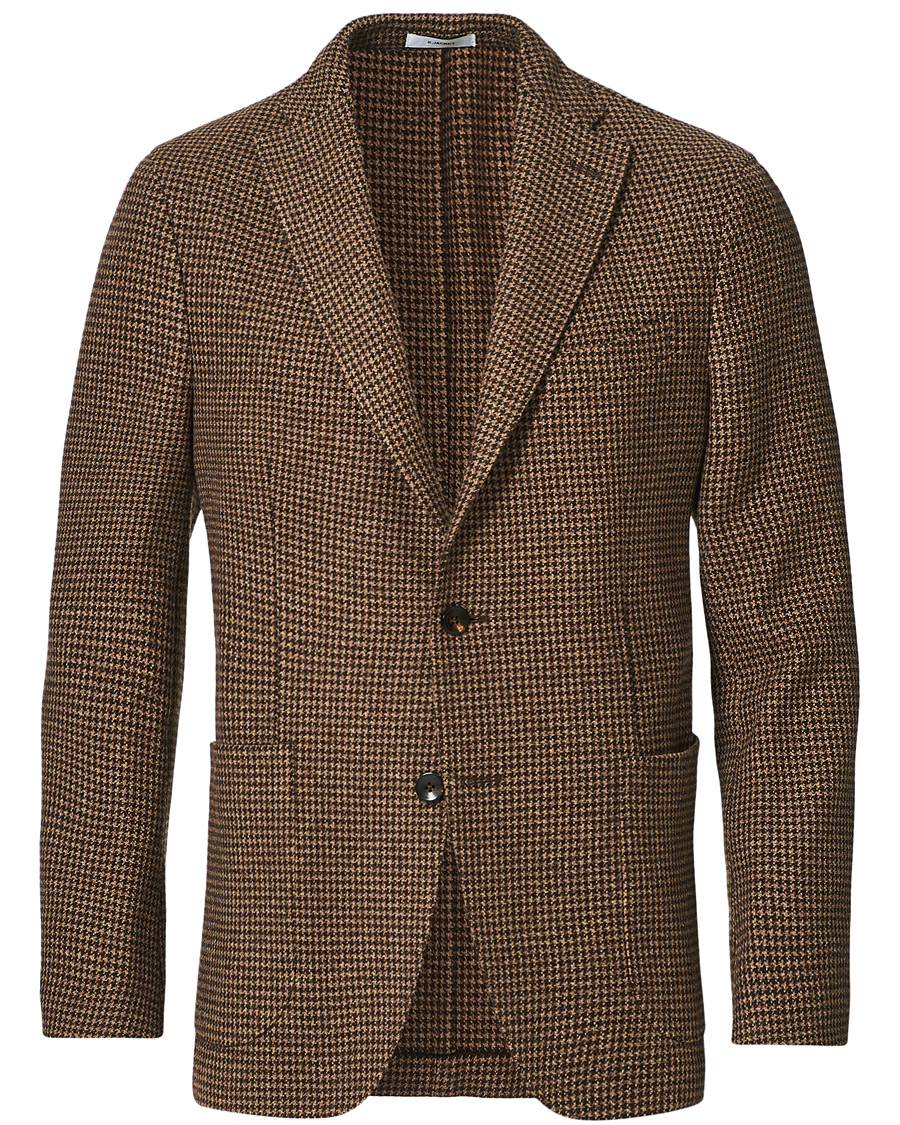 Herre | Dressjakker | Boglioli | K Jacket Houndstooth Blazer Brown