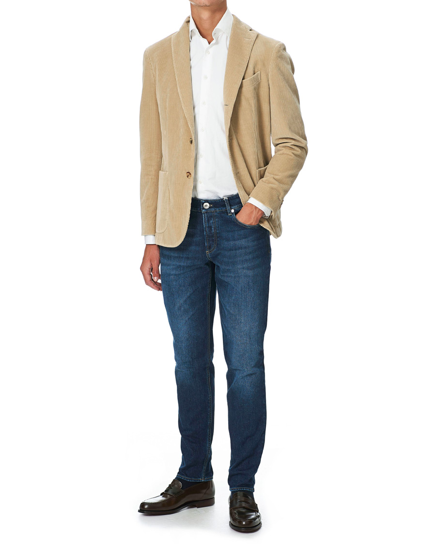 Herre | Dressjakker | Boglioli | K Jacket Wale Corduroy Blazer Beige