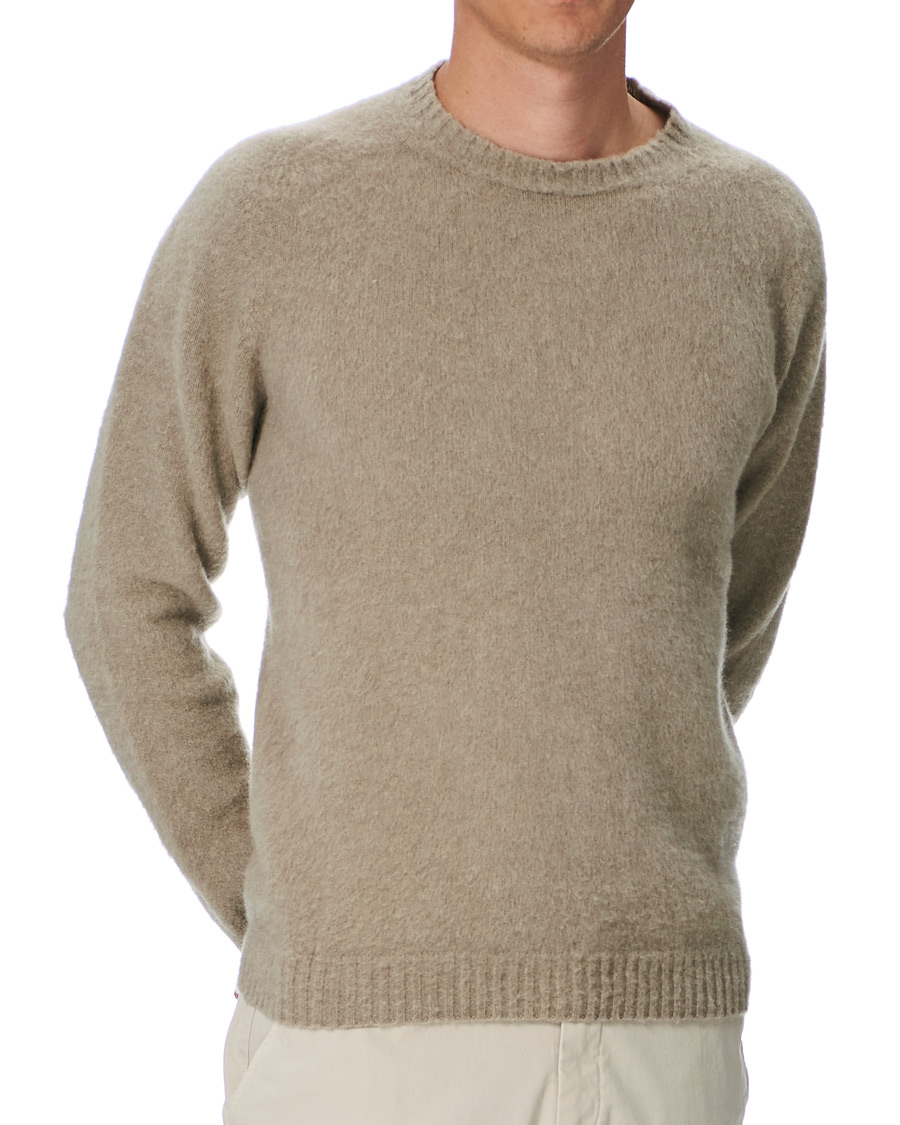 Herre | Gensere | Boglioli | Brushed Wool/Cashmere Sweater Beige