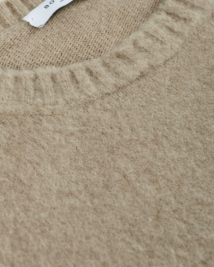 Herre | Gensere | Boglioli | Brushed Wool/Cashmere Sweater Beige