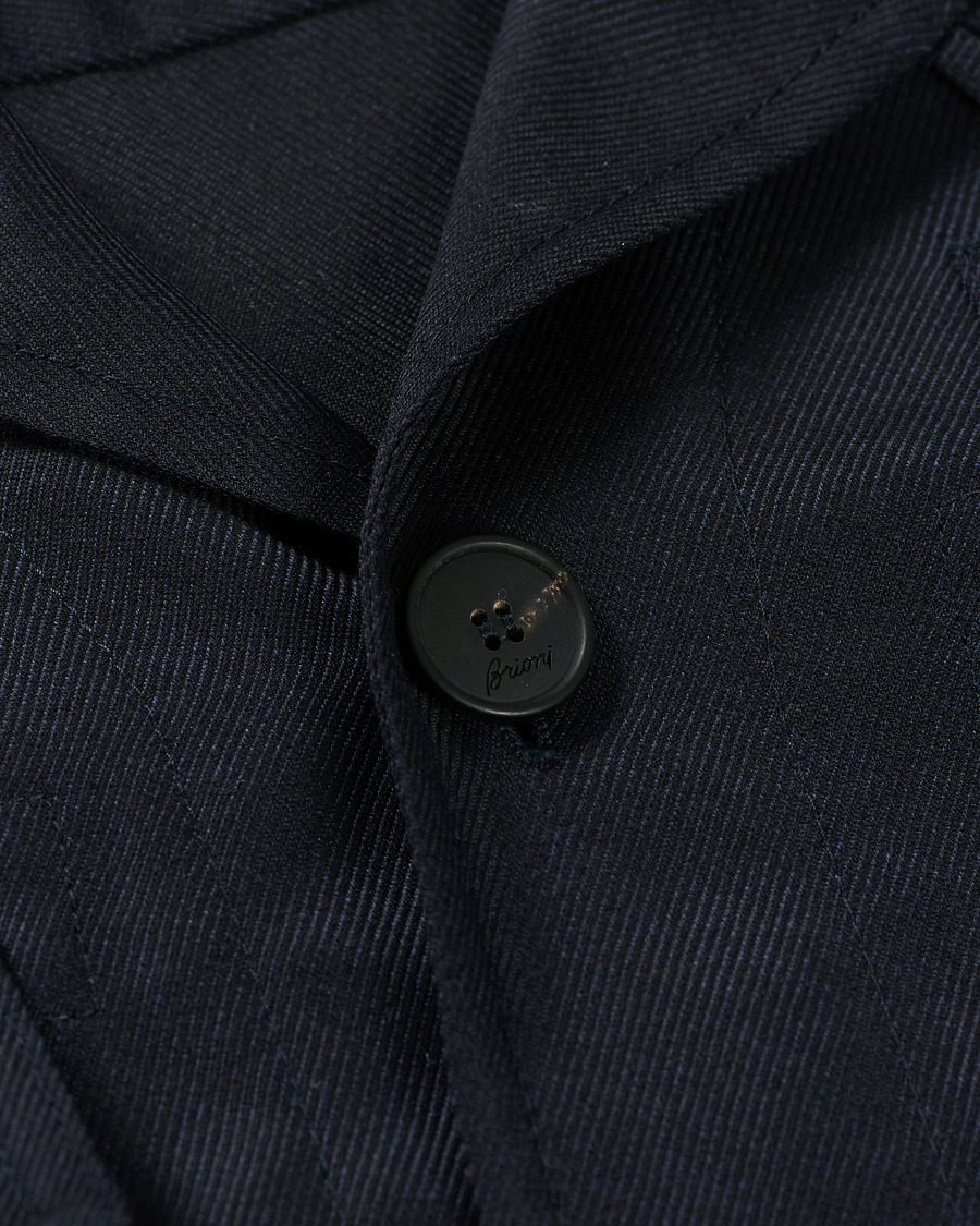 Herre | Jakker | Brioni | Light Wool Sahariana Navy