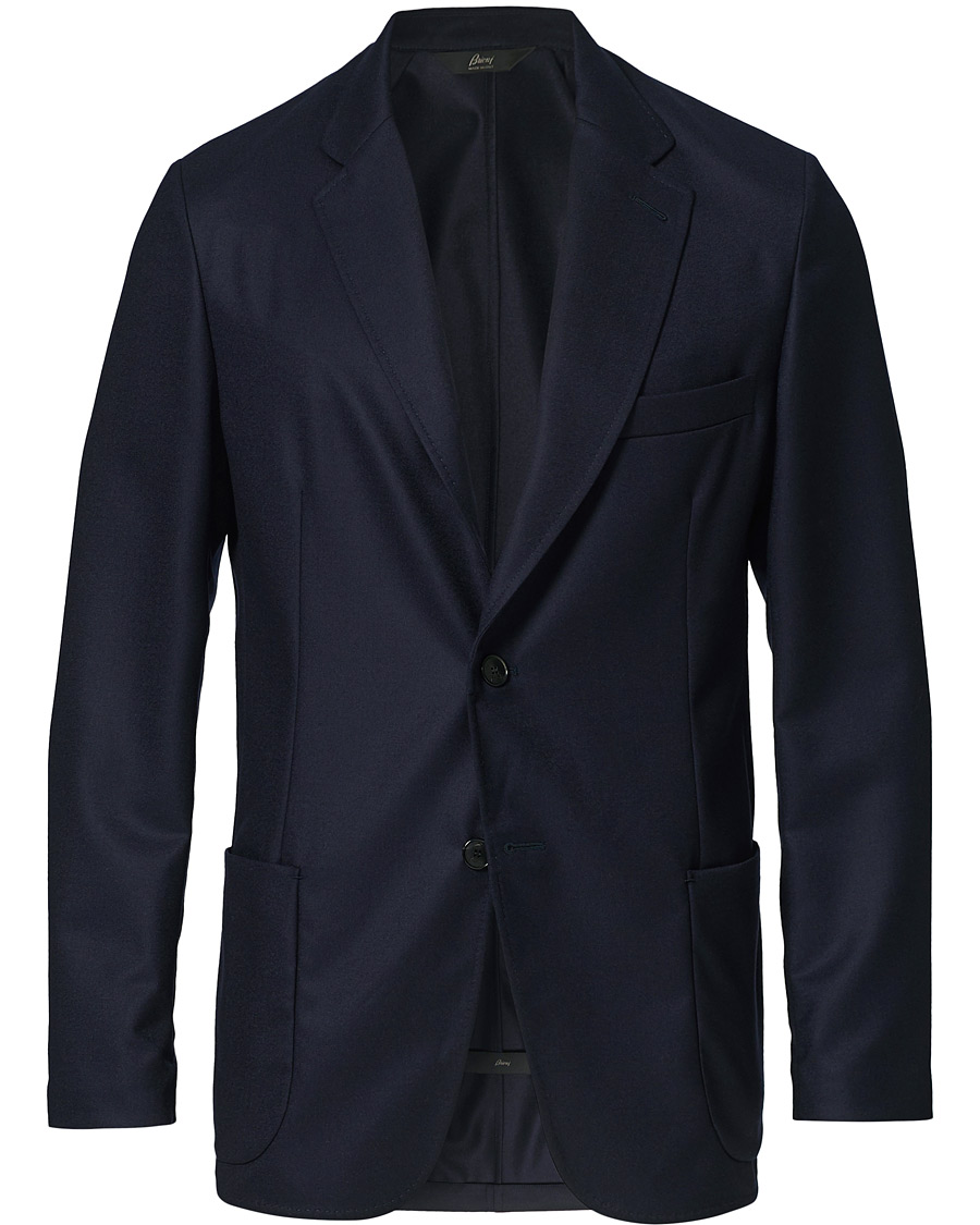 Herre | Dressjakker | Brioni | Deconstructed Flannel Blazer Navy