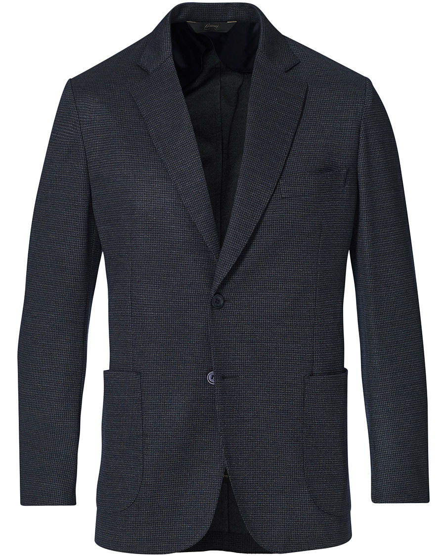 Herre | Dressjakker | Brioni | Deconstructed Wool/Silk Blazer Grey Houndstooth