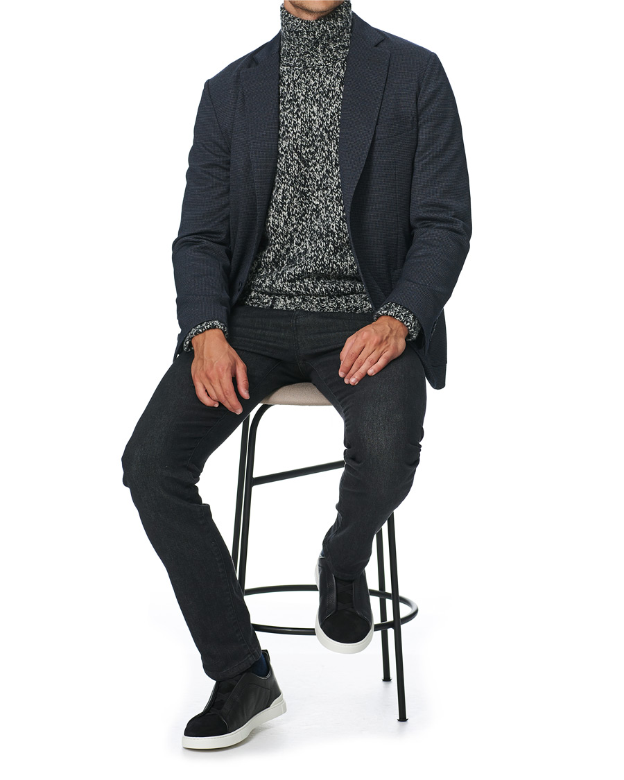 Herre | Dressjakker | Brioni | Deconstructed Wool/Silk Blazer Grey Houndstooth