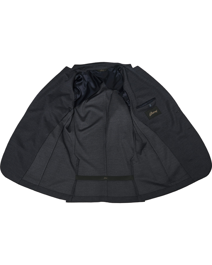 Herre | Dressjakker | Brioni | Deconstructed Wool/Silk Blazer Grey Houndstooth