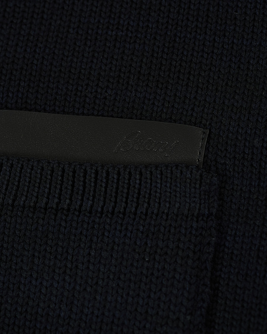 Herre | Gensere | Brioni | Heavy Wool Cardigan Jacket Navy