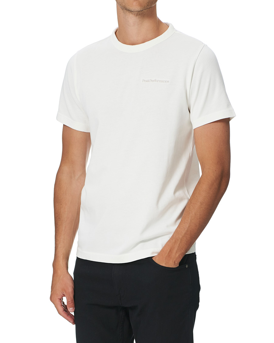 Herre | T-Shirts | Peak Performance | Moment Organic Cotton Tee Off White