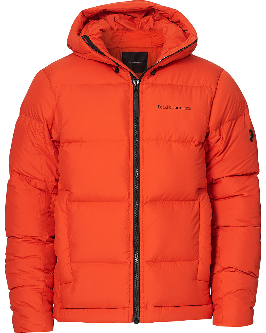 Herre | Jakker | Peak Performance | Rivel Down Hooded Jacket Orange