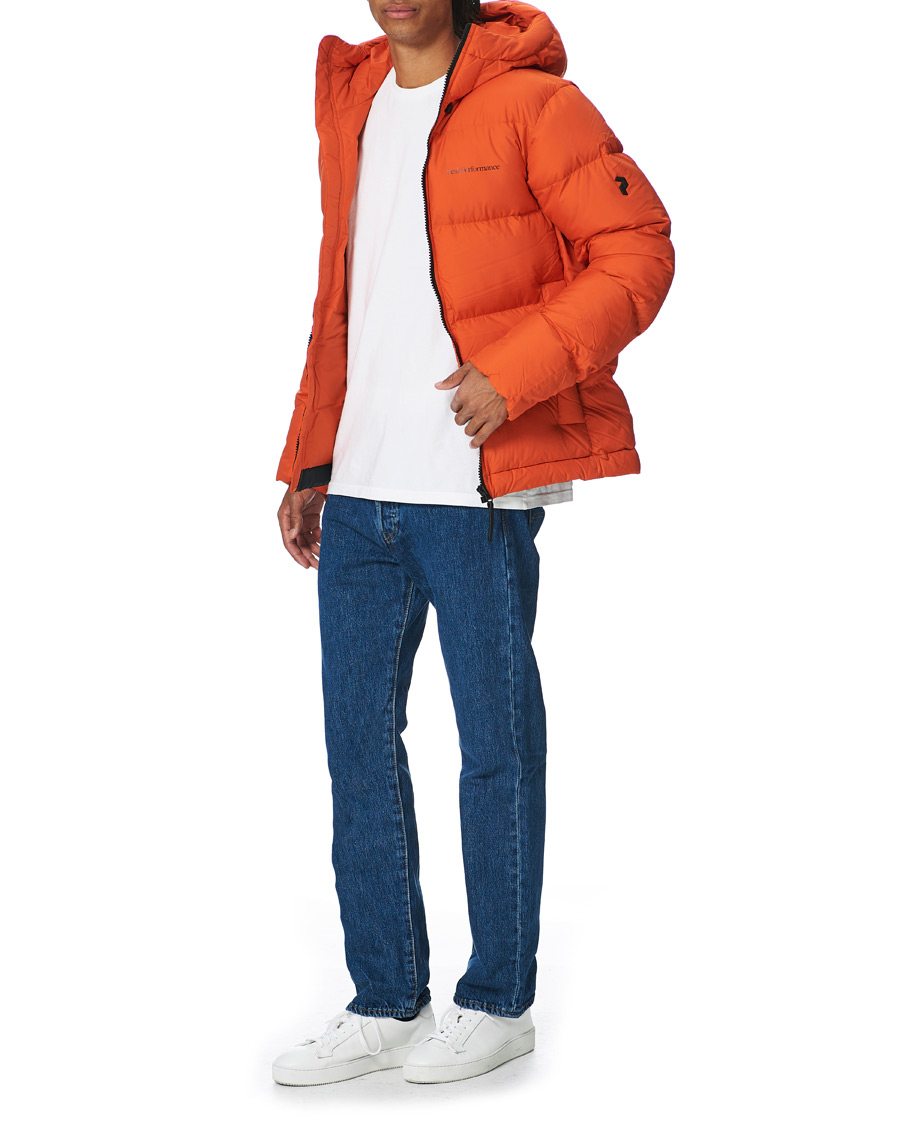 Herre | Jakker | Peak Performance | Rivel Down Hooded Jacket Orange